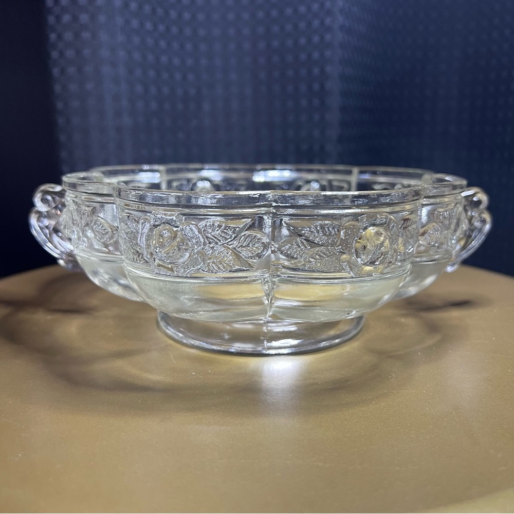 Vintage Jeanette Aztec Rose Bowl